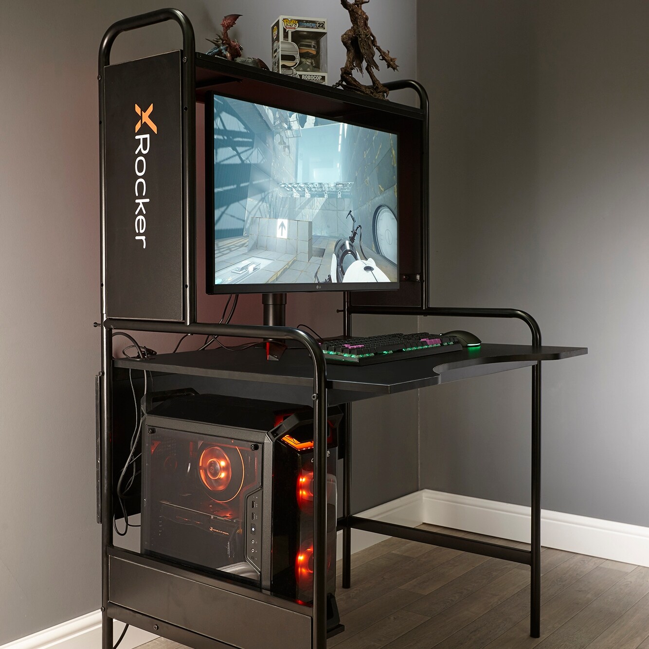 Metal gaming desk sale