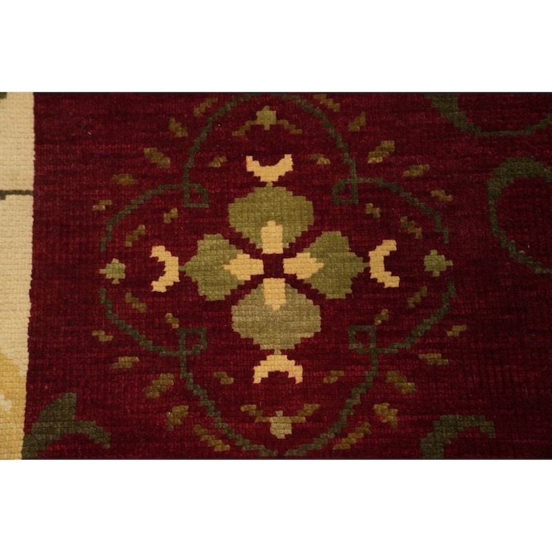 All-Over Floral Indian Area Rug 6x10 - 10' 1'' X 6' 5''