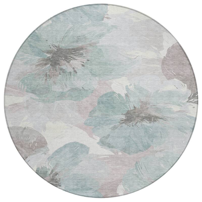HomeRoots Floral Transitional Rectangle Outdoor Rug