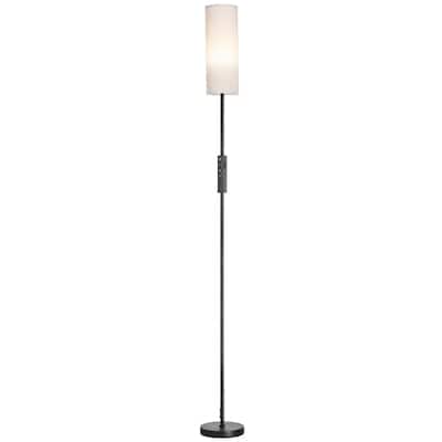 Modern Dimmable Floor Lamp with Remote Bluetooth App Control Adjustable LED Light and RGB Modes - N/A