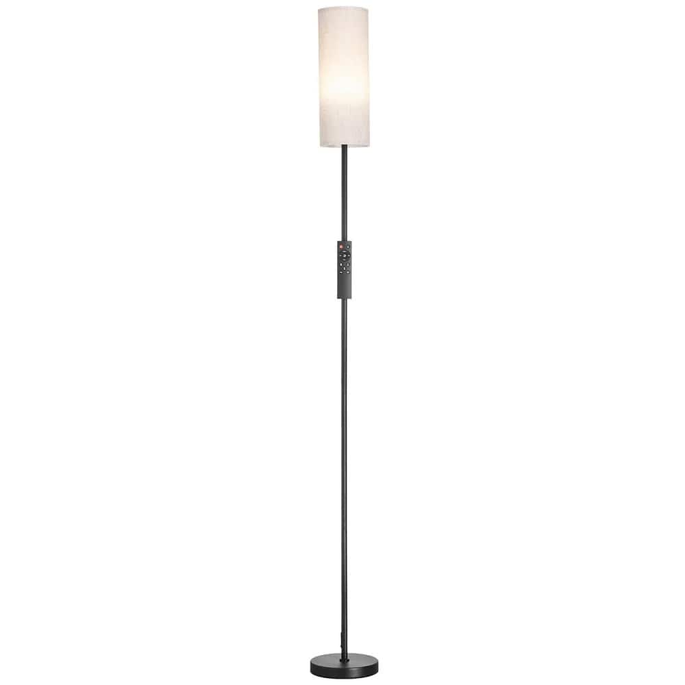 Modern Dimmable Floor Lamp with Remote Bluetooth App Control Adjustable LED Light and RGB Modes - N/A