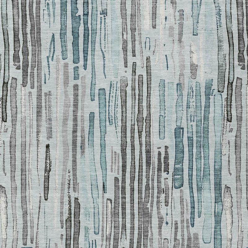 HomeRoots Striped Modern Rectangle Outdoor Rug