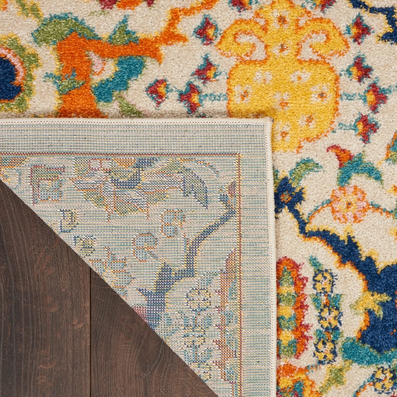 Nourison Allur Contemporary Boho Floral Medallion Area Rug