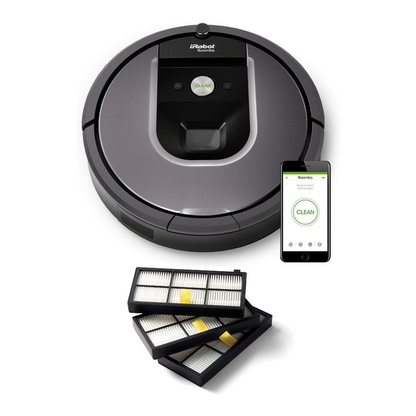 iRobot Roomba 960 Robot Vacuum with Wi-Fi with Roomba Filters (3-Pack)