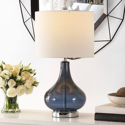 SAFAVIEH Lighting 24-inch Brooks Glass Table Lamp - 13" x 13" x 24"
