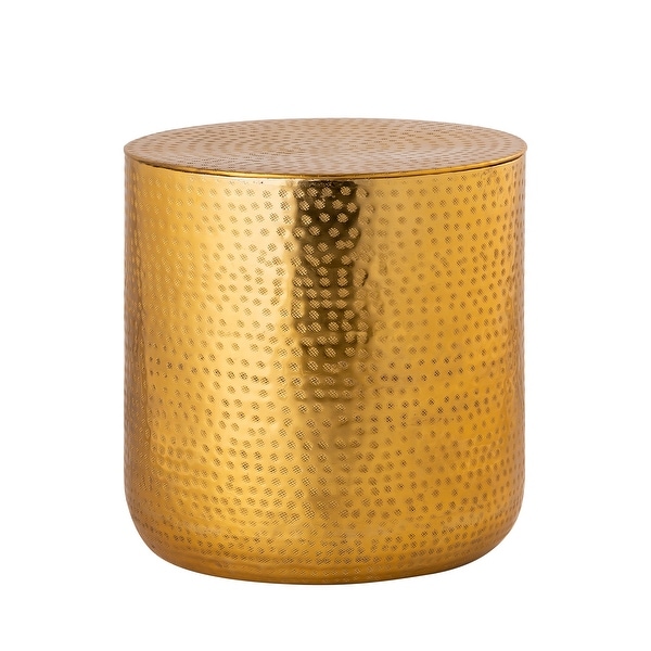 Hammered drum clearance side table