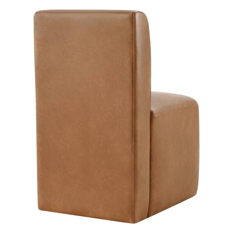 Spruce & Spring Charlotte Upholstered Dining Chairs with Casters Set of 2