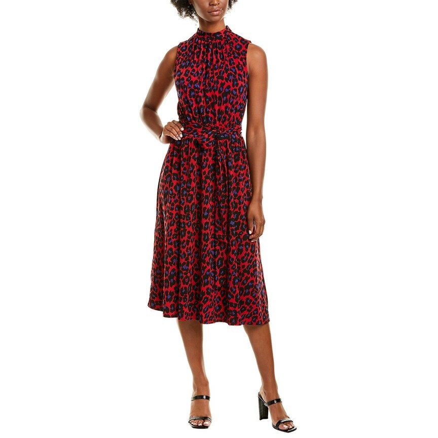 leota mindy shirred midi dress