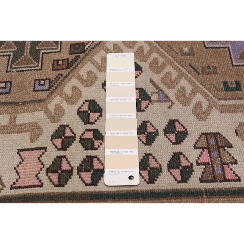ECARPETGALLERY Hand-knotted Antalya Vintage Cream Wool Rug - 3'1 x 4'11