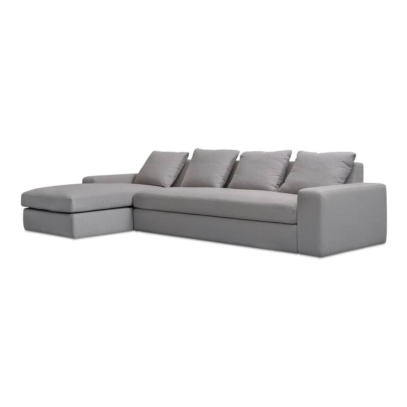 NADAAL STUDIOS Cavan Right-Facing Sectional Sofa, Wide Track Arms, Performance Polyester Upholstery, Seats 5, Rust
