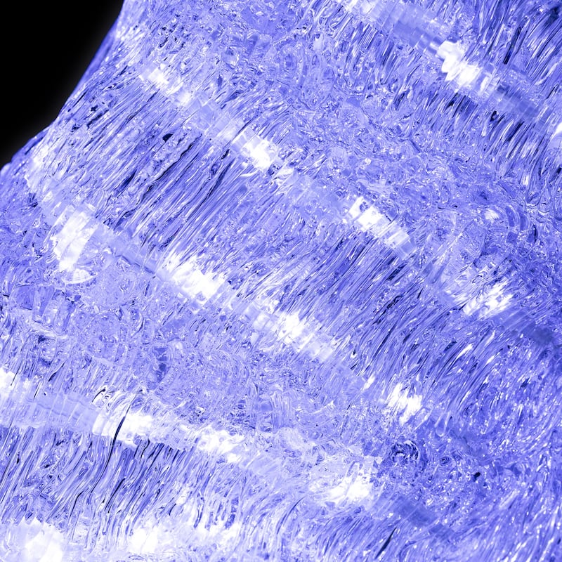 18.5" Lighted Acrylic Polar Bear Christmas Display Decor