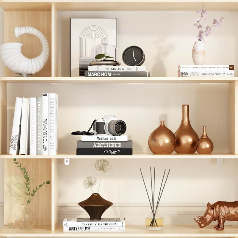 Buffet Display Cabinet Bookshelf Bookcase 81.9 Inches Tall Bookshelf