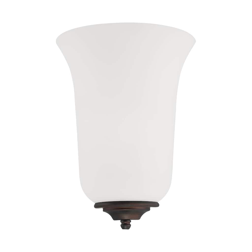 Rubbed Bronze/Rubbed Silver 1 Light Wall Sconce
