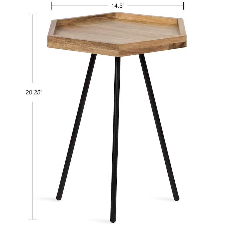 Kate and Laurel Kashvi Metal Hexagon Side Table