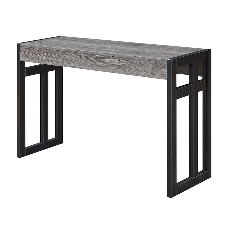 Convenience Concepts Monterey Entryway Hall Console Table/Desk - Weathered Grey/Black