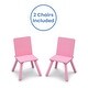 preview thumbnail 10 of 8, Kids Table and Chair Set with Storage (2 Chairs Included)