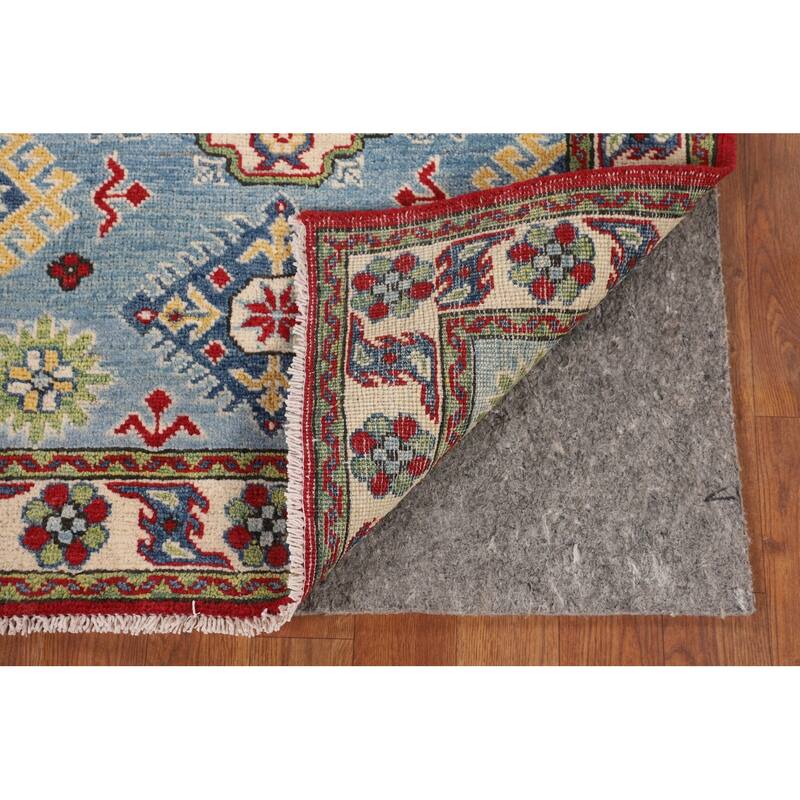 Light Blue Kazak Oriental Accent Rug Handmade Wool Carpet - 2'9" x 4'1"