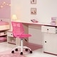 preview thumbnail 30 of 36, HomyLin Plastic Mesh Adjustable Armless Desk Chair with Rolling Wheels Kids Teen