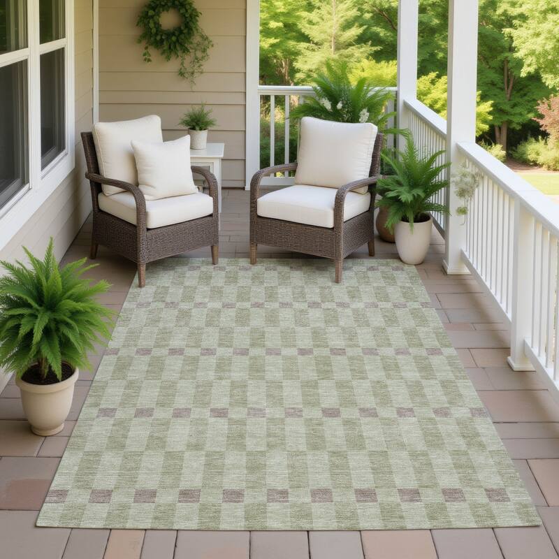 Machine Washable Indoor/ Outdoor Modern Augusta Chantille Rug