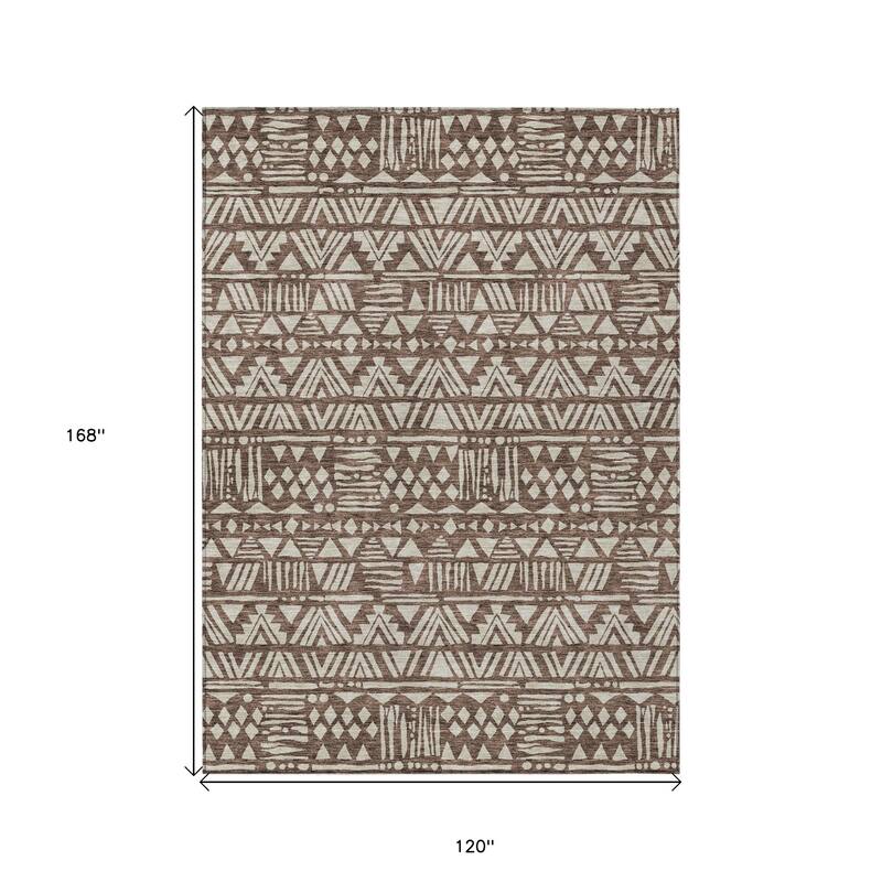 HomeRoots Southwestern Transitional Rectangle Outdoor Rug