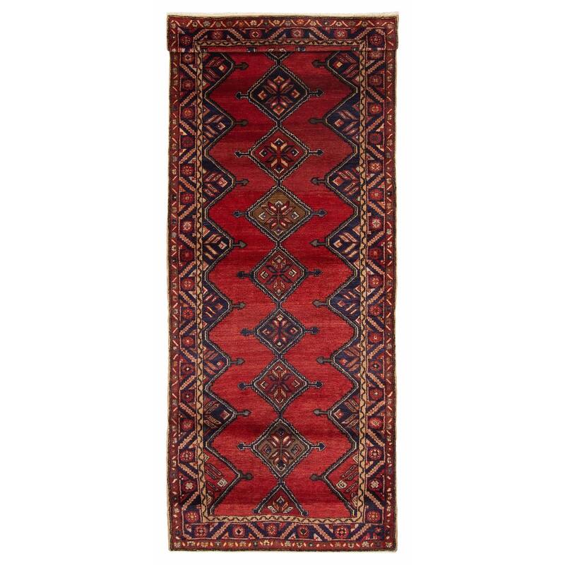 ECARPETGALLERY Hand-knotted Konya Anatolian Red Wool Rug - 3'10 x 9'9 - Red - 3'10 x 9'9