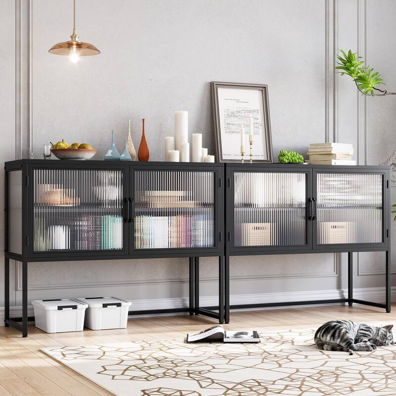 Buffet Cabinet with Glass Doors