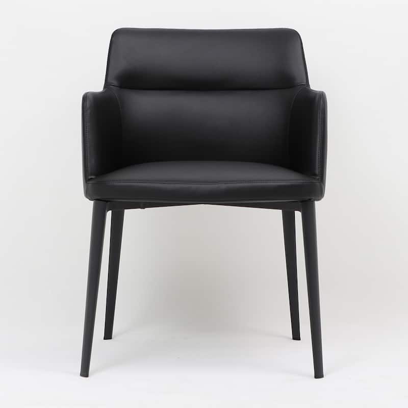Williamsburg Leatherette Arm Chair - Black