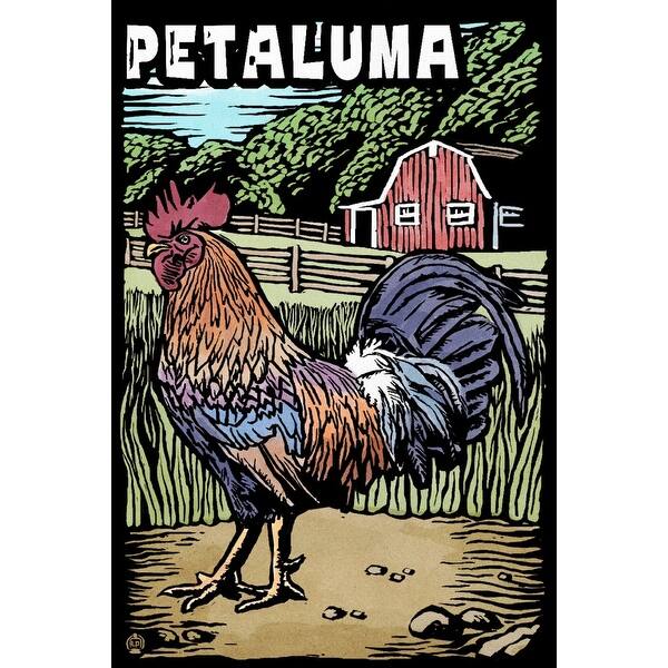 Shop Petaluma California Rooster Scratchboard Lantern Press