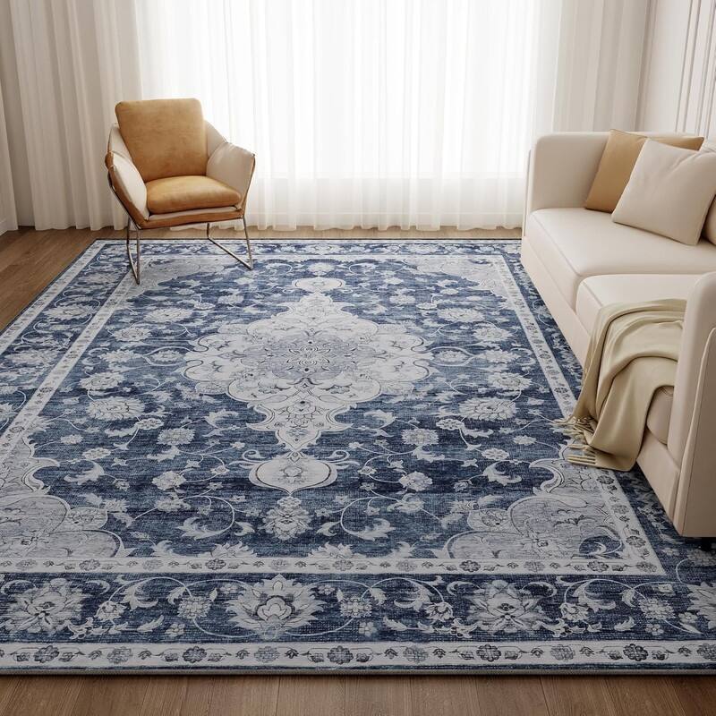 5x7 Rugs for Living Room, Soft Non-Slip Washable Area Rugs - 5x7
