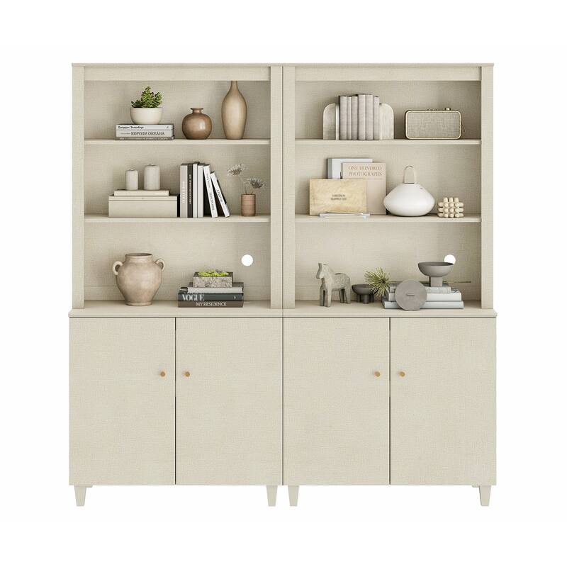 Modern 71" Tall Bookcase with Shelves & Storage Cabinet for Home Office