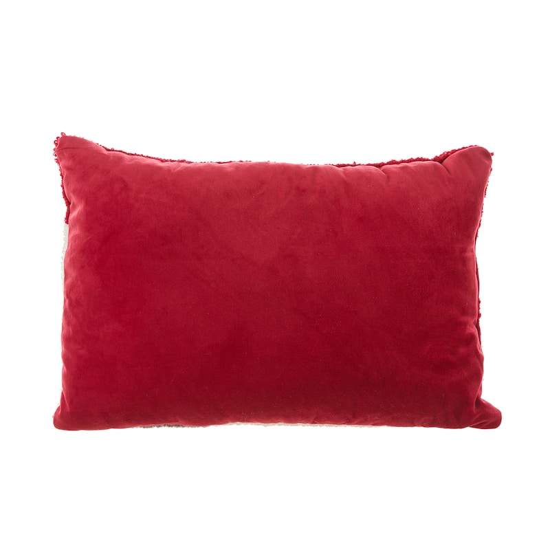 Glitzhome 18"L x 12"H Hooked Christmas Cat Dog Pillow Cushion for Xmas Sofa Home Decor