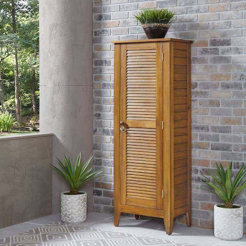 Maho Outdoor Golden Teak Single Door Storage Cabinet