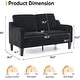 preview thumbnail 2 of 5, 2-Seater Modern Upholstered Chenille Sofa Indoor Loveseat Sofa