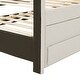 preview thumbnail 10 of 12, Twin Size Upholstered Platform Bed with Pull,Out Trundle and Three Storage Drawers, Linen Fabric Upholstery