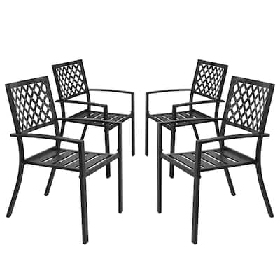 Nuu Garden 4PCS Stackable Iron Dining Chair