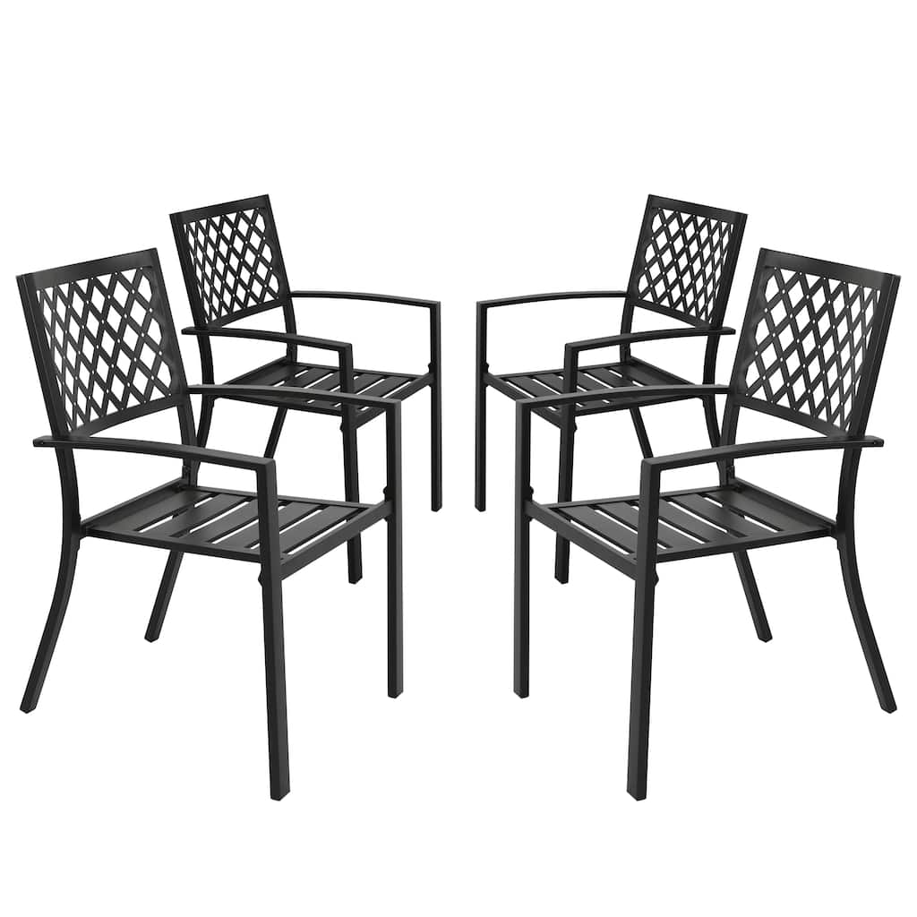 Nuu Garden 4PCS Stackable Iron Dining Chair