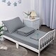 preview thumbnail 1 of 4, Biloban 4-Piece Toddler Comforter Set for Kids - Grey