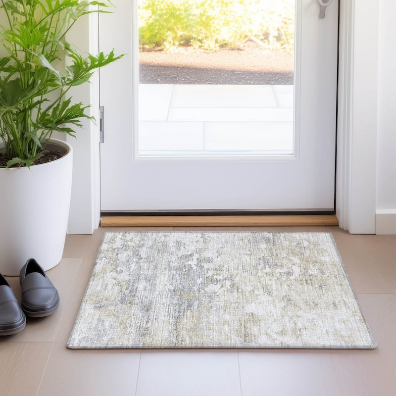 Premium Washable Super Soft Abstract Ombre Mayfield Rug - Ivory - 1' 8" x 2' 6" - Rectangle