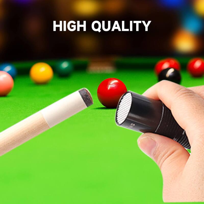 GSE™ Billiard Pool Cue Stick Tip Scuffer/Shaper/Aerator Tool with 5/16x18 Joint Protectors - Black