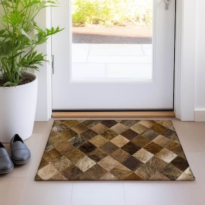 Premium Washable Super Soft Faux Cowhide Mayfield Rug