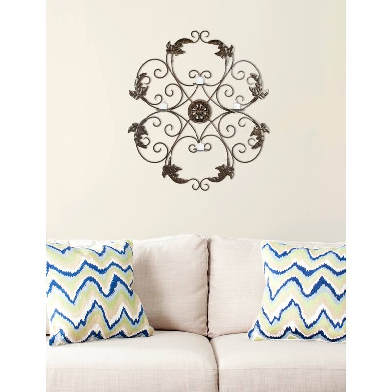 SAFAVIEH Lighting Rinske Ivy Candle Holder Wall Sconce - 28.3" x 3.9" x 32.3" - 28Wx4Dx32H