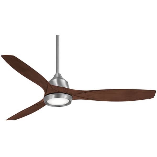 slide 1 of 1, Minka Aire Skyhawk Brushed Nickel 3 Blade 60 Inch Ceiling Fan