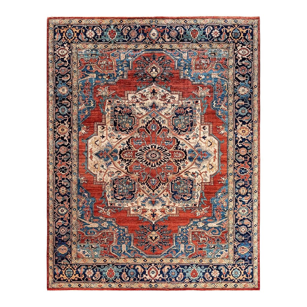 Serapi One-of-a-Kind Hand-Knotted Area Rug - Red, 9' 1" x 11' 8" - 9' 1" x 11' 8"