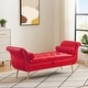 preview thumbnail 6 of 65, Armed Ottoman Bench PU Leather Bench Button Tufted Sofa Stool Bench Footrest Stoolfor Entryway, Living Room and Window