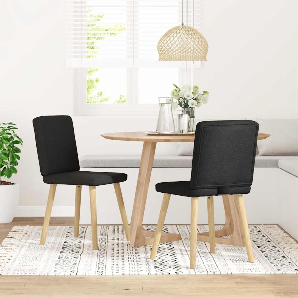 vidaXL Dining Chairs 2/4/6 pcs Light/Dark Gray/Black Fabric - 17.7" x 21.3" x 33.9"
