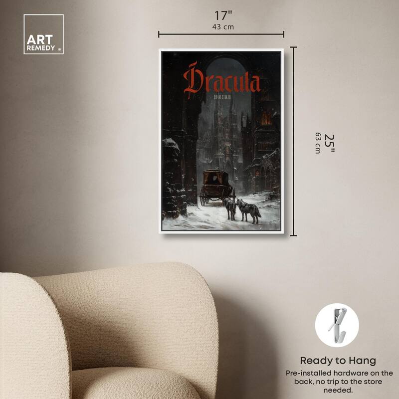 Dracula Gothic Cover Canvas by Art Remedy
