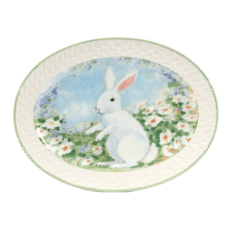 Certified International Easter Morning Oval Platter, 16" x 12" X 1.25" - 16" x 12" x 1.25"