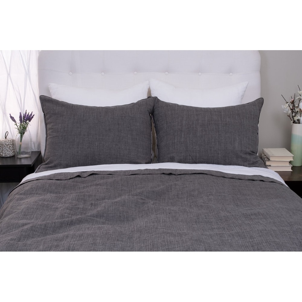 Harlow, Cotton, Charcoal, Euro Sham