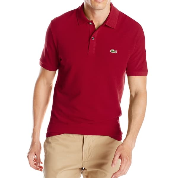 Shop Lacoste New Bordeaux Red Men Size Fr 8 Us 3xl Slim Fit Polo Rugby Shirt Overstock 19986480
