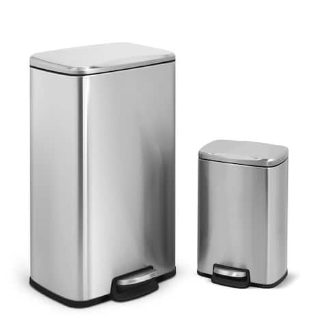 Buy Stainless Steel Kitchen Trash Cans Online At Overstock Our Best Kitchen Storage Deals